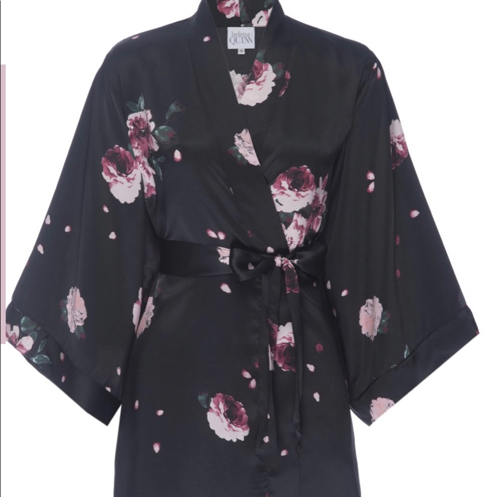 Helena Quinn Silk Charmeuse Robe-xs .Zoe Report